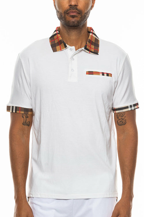 Chequered Detail Polo