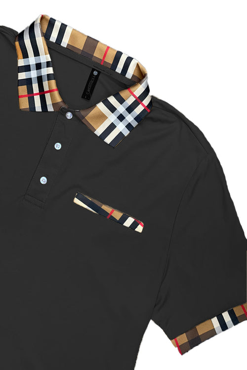 Chequered Polo and Pant Set