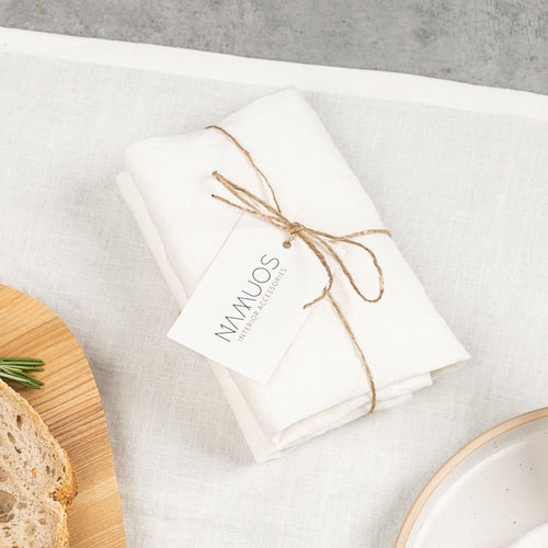 Linen table runner | off white